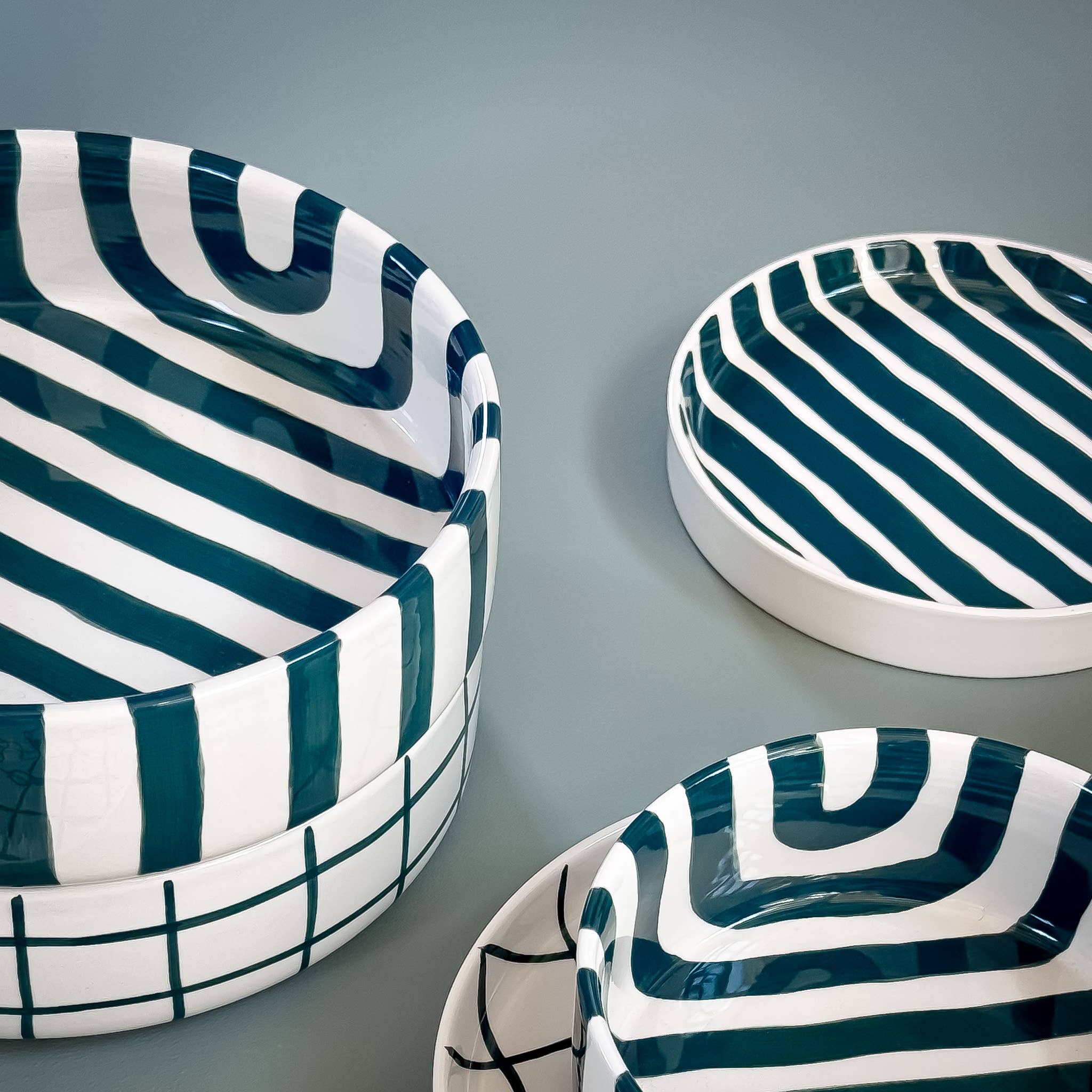 Magazin Minori Teller Stripes - gentle green