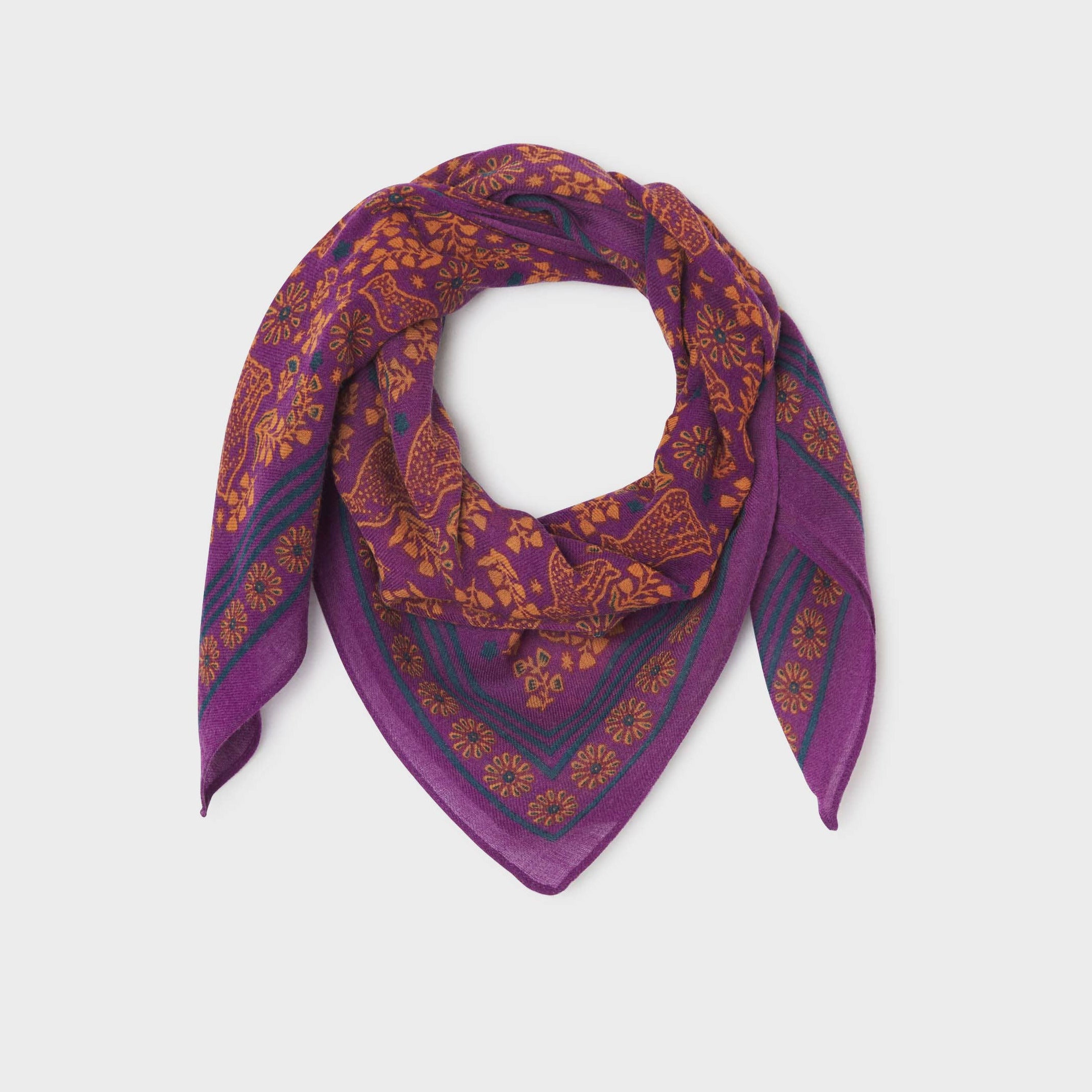 Schal aus 100% Wolle Constance Plum von Billybelt