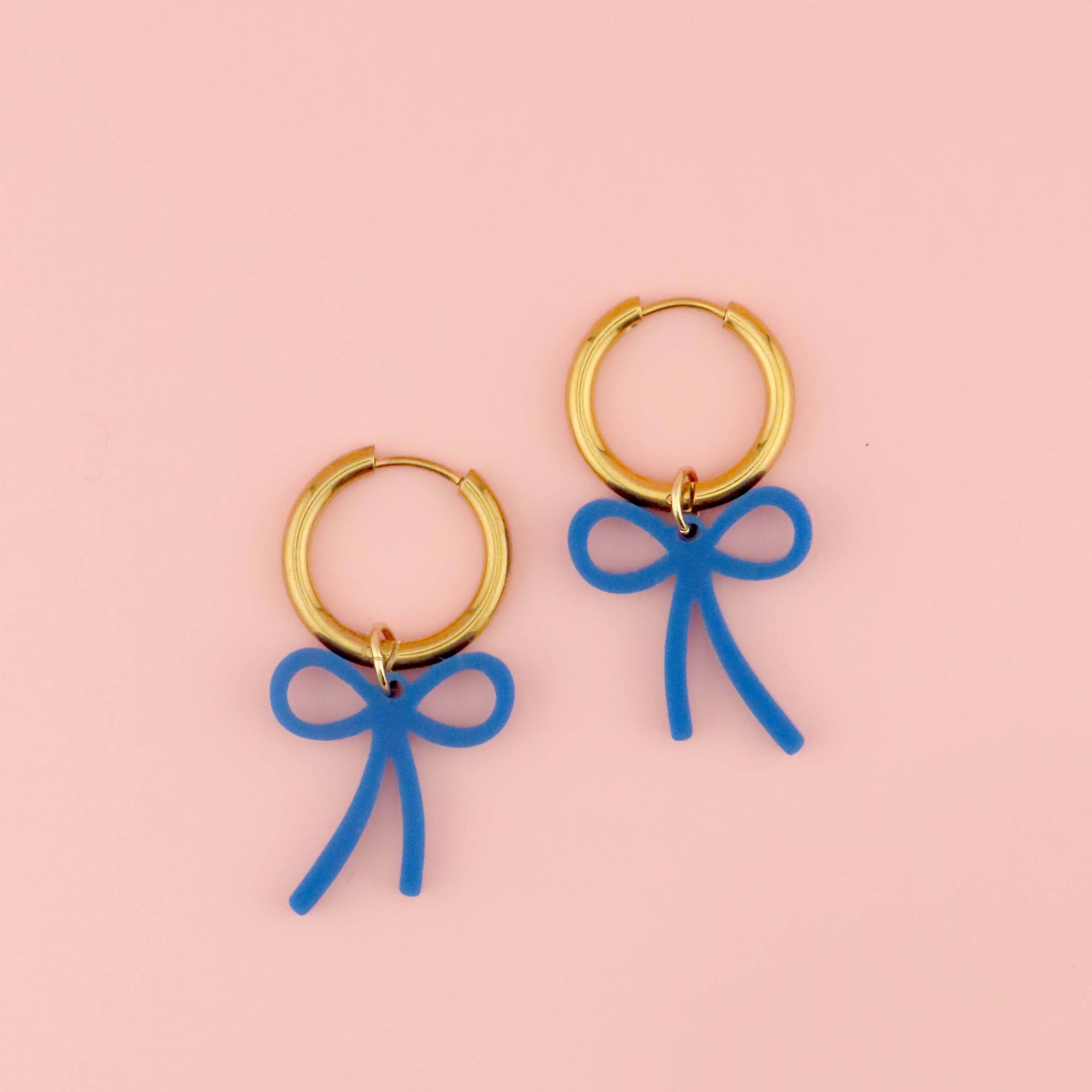 Blue Bow Creolen niemalsmehrohne