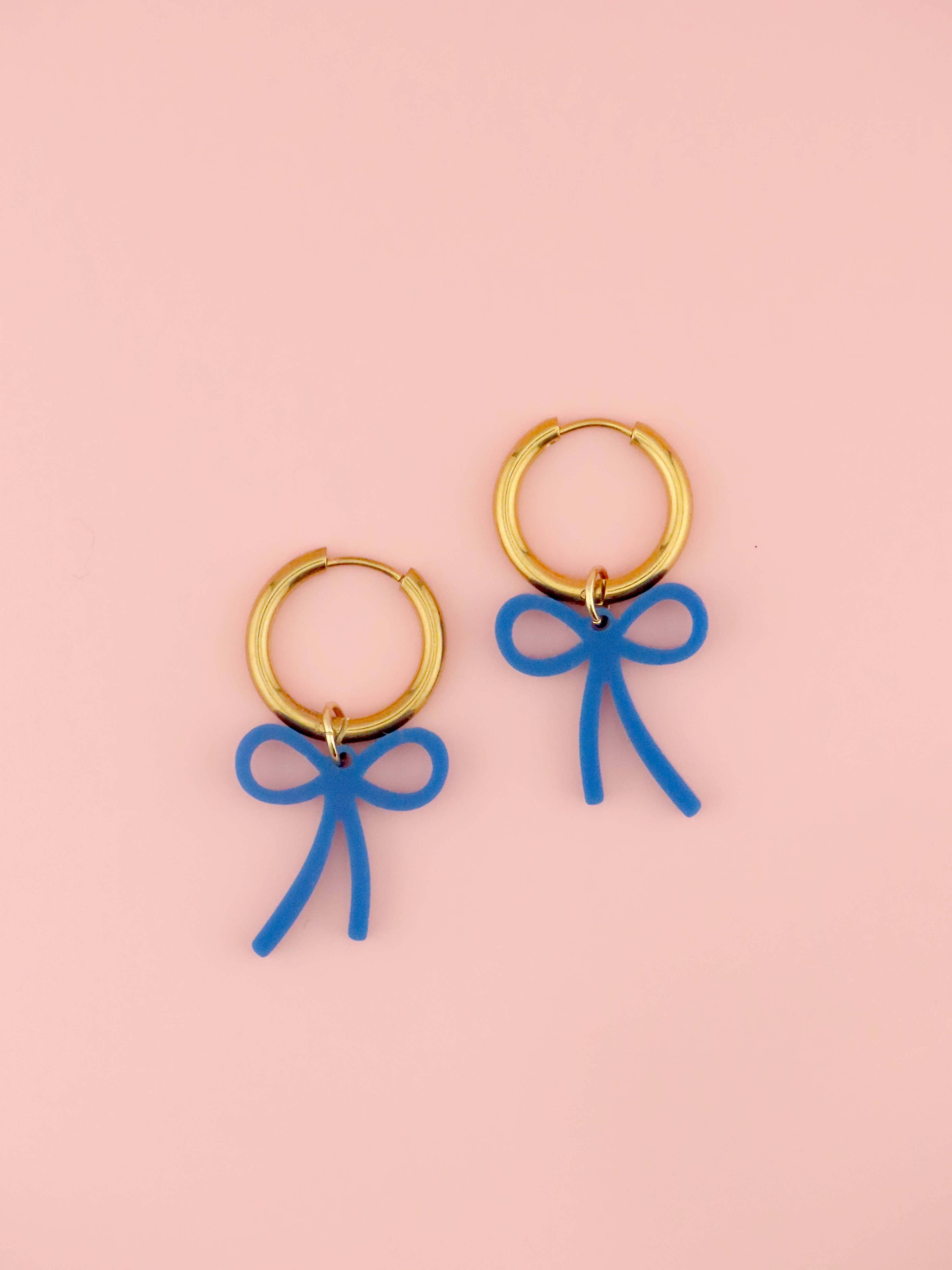 Blue Bow Creolen niemalsmehrohne