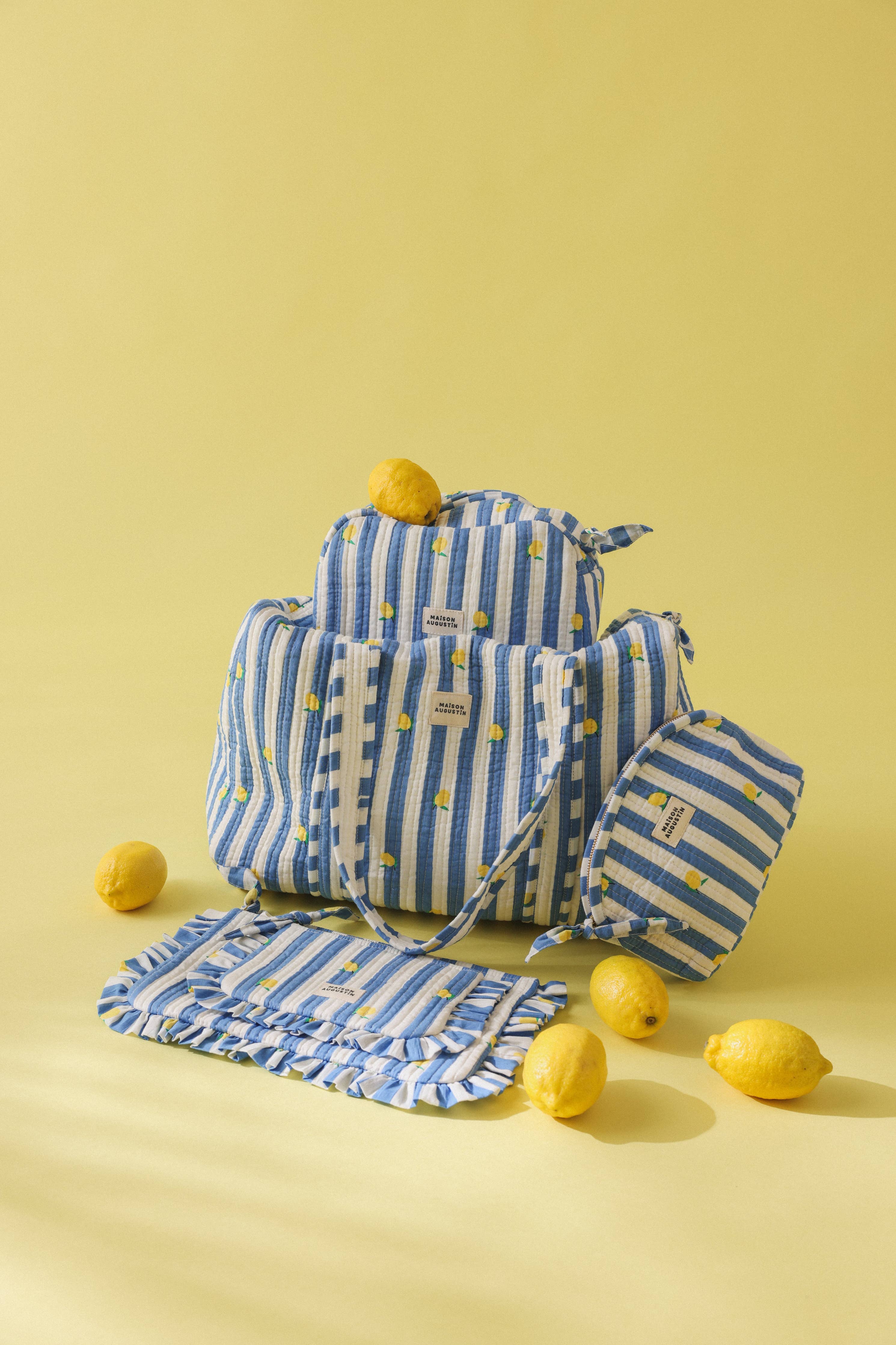 Maison Augustin - Make-up-Tasche Lemonblau