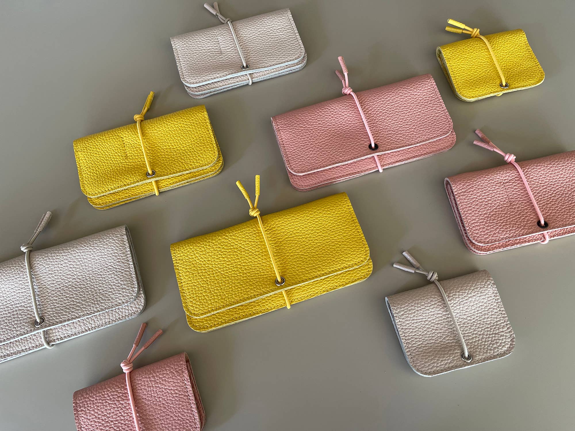 KNOT Geldbörse Mini - Leder - Blüte