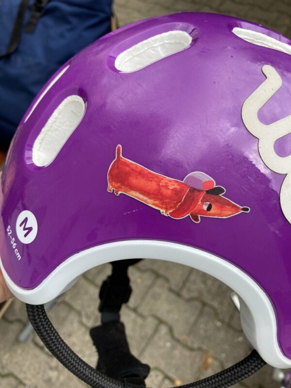 Reflektierender Sticker 'Dackel Detlef'-3er Set
