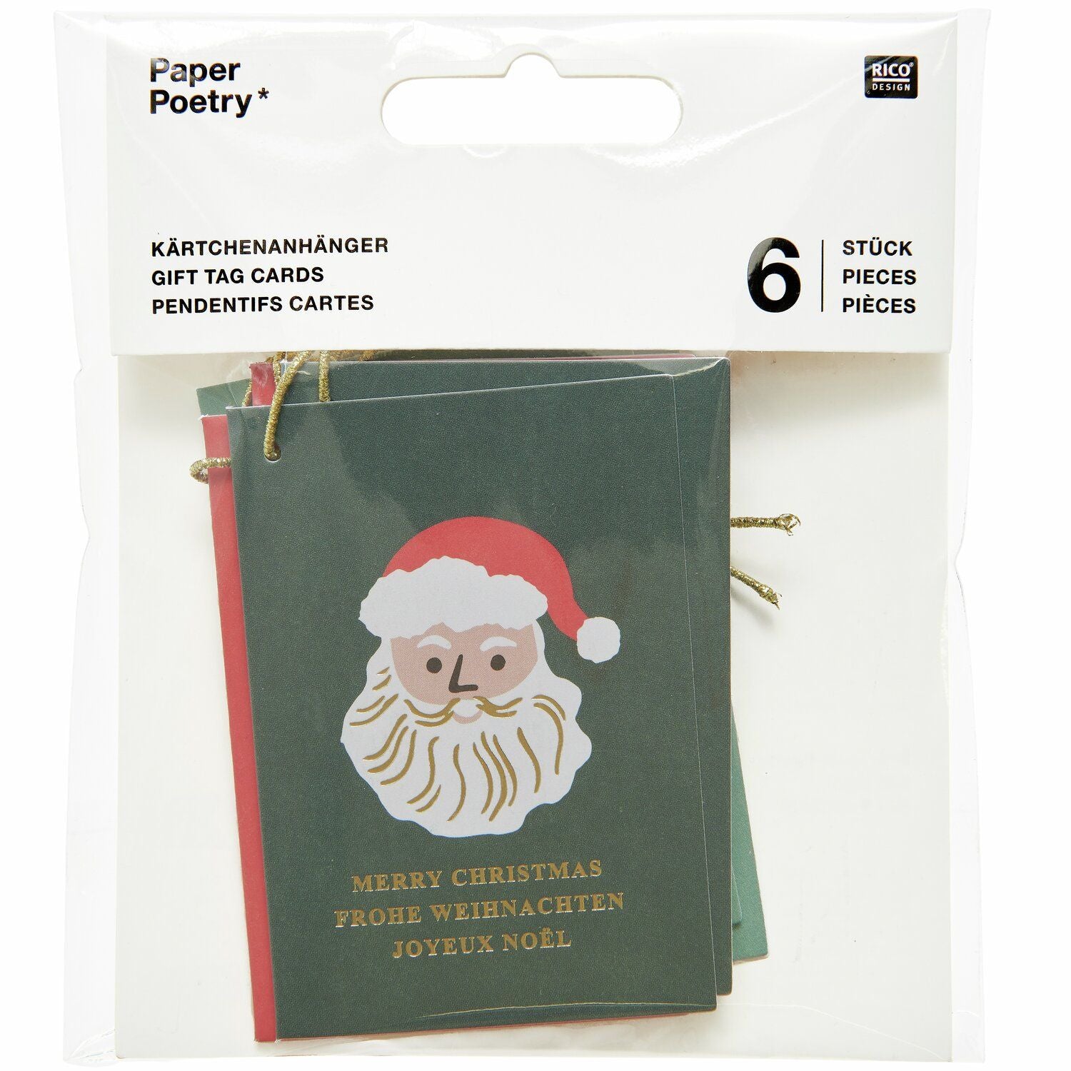 Paper Poetry Kärtchenanhänger Weihnachtsmarkt 6-teilig