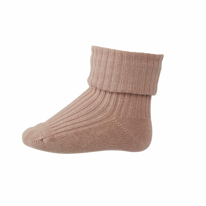 MP Denmark Baumwolle Ripp Baby Socken 'Wood Rose'