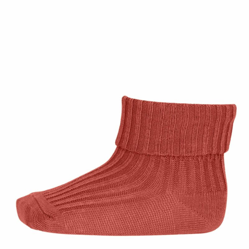 MP Denmark Baumwolle Ripp Baby Socken 'Canyon Rose'