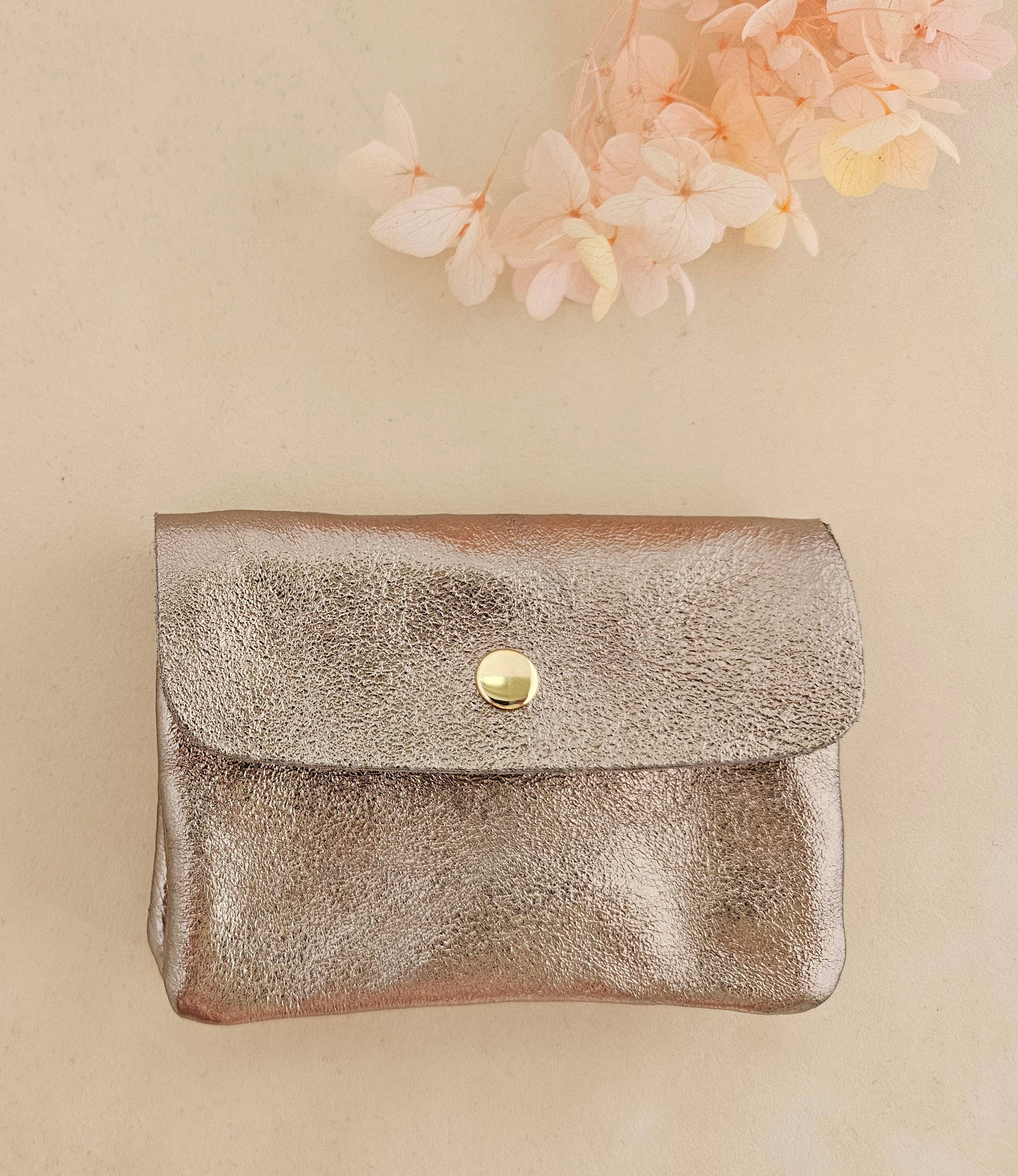 Geldbörse aus metallischem Leder (verschiedene Farben)