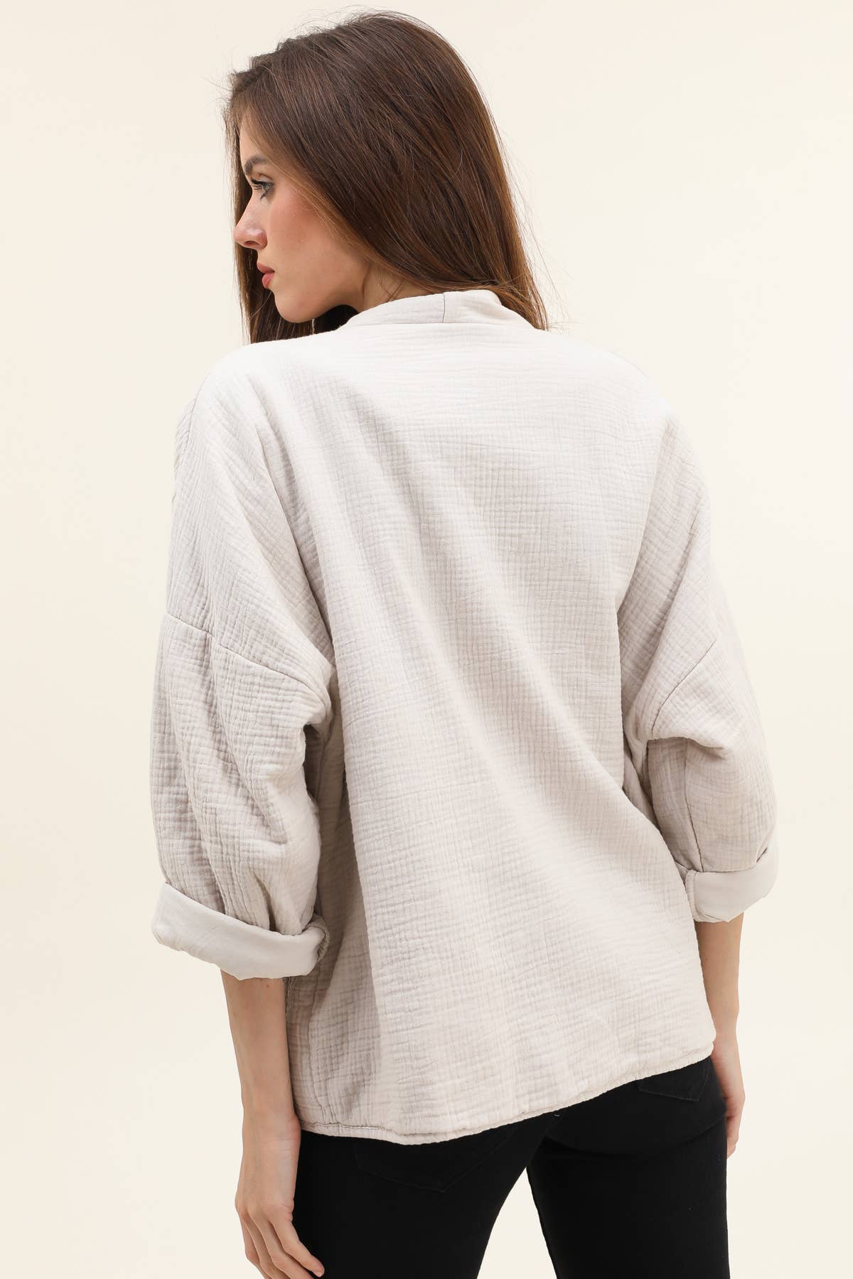 Steppjacke aus Baumwollgaze