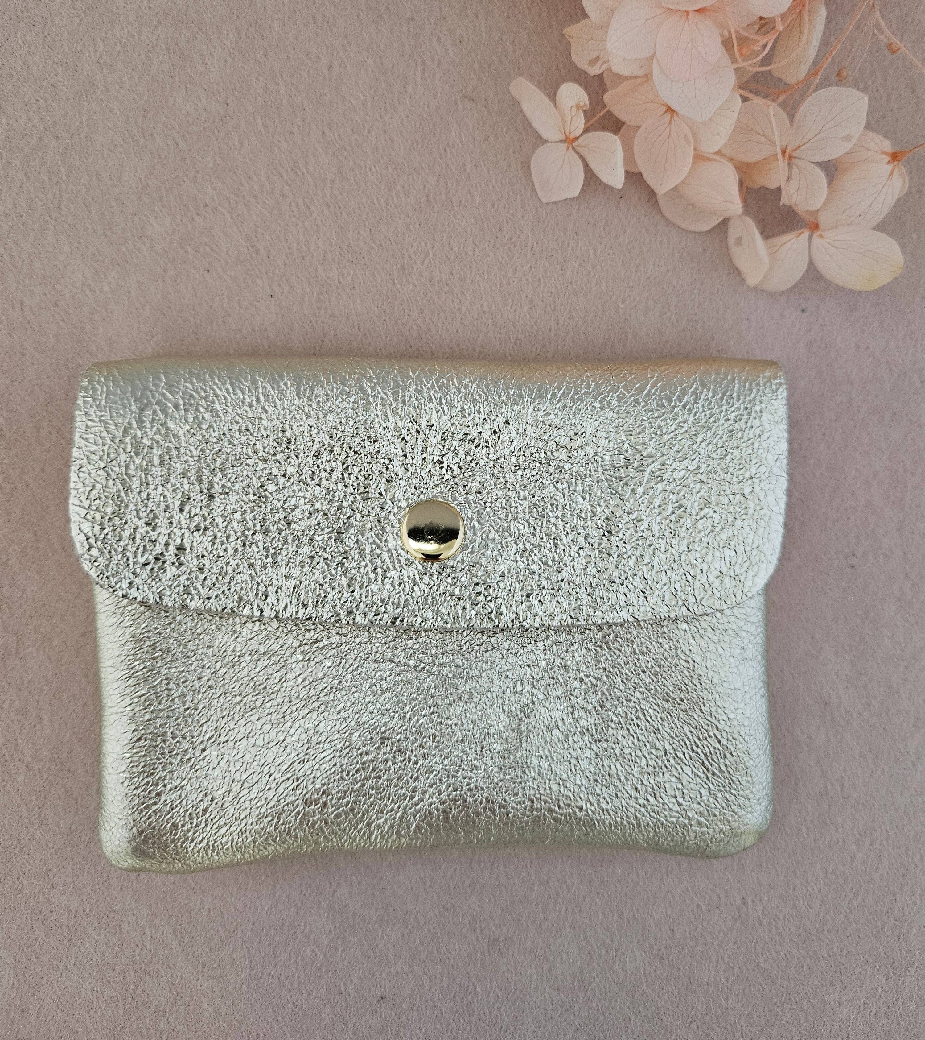 Geldbörse aus metallischem Leder (verschiedene Farben)