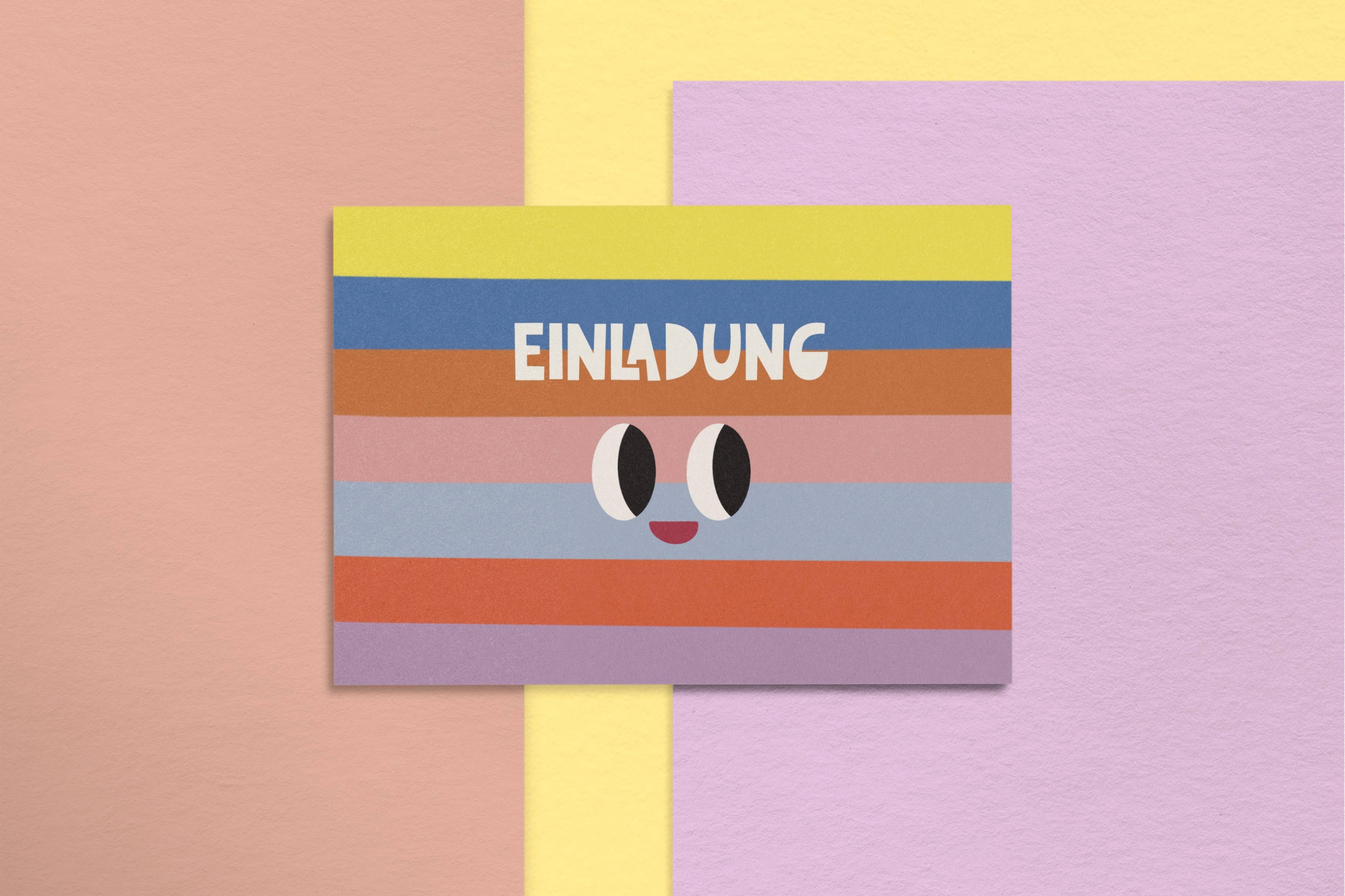 Modern Kids Art - Einladungskarten "Regenbogen"
