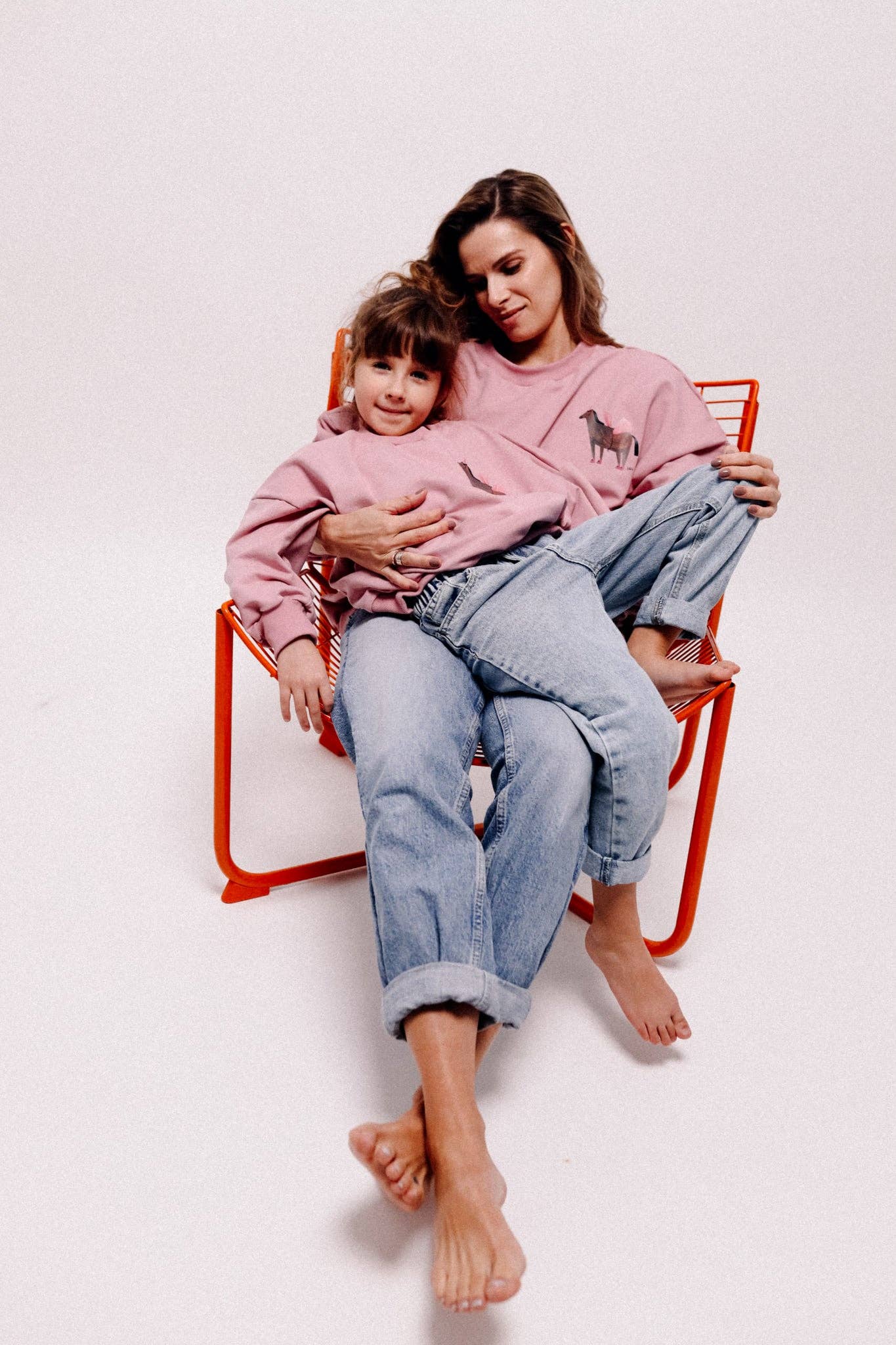 Pferd auf altrosa Kinder Sweatshirt Don't grow up
