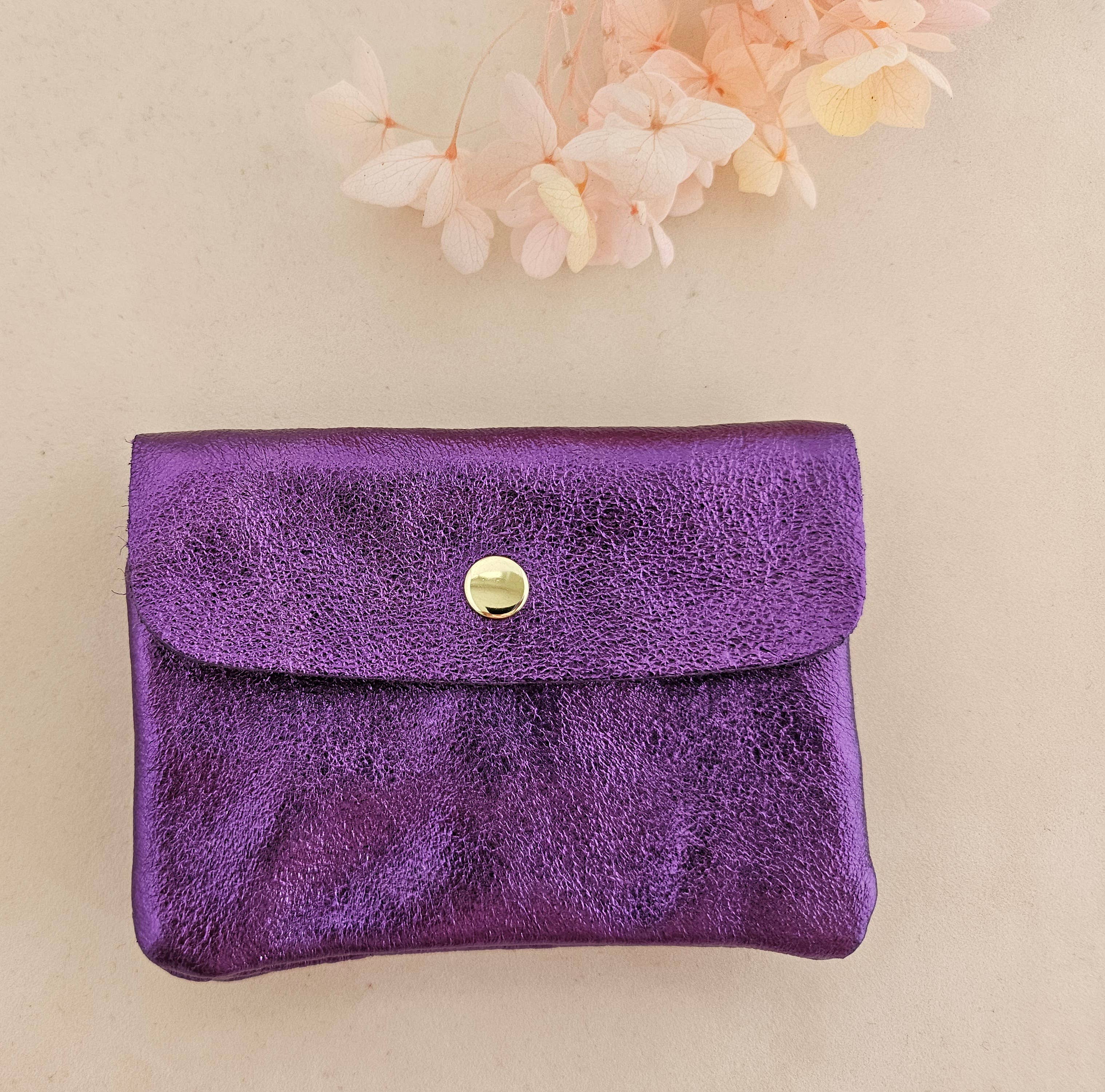 Geldbörse aus metallischem Leder (verschiedene Farben)