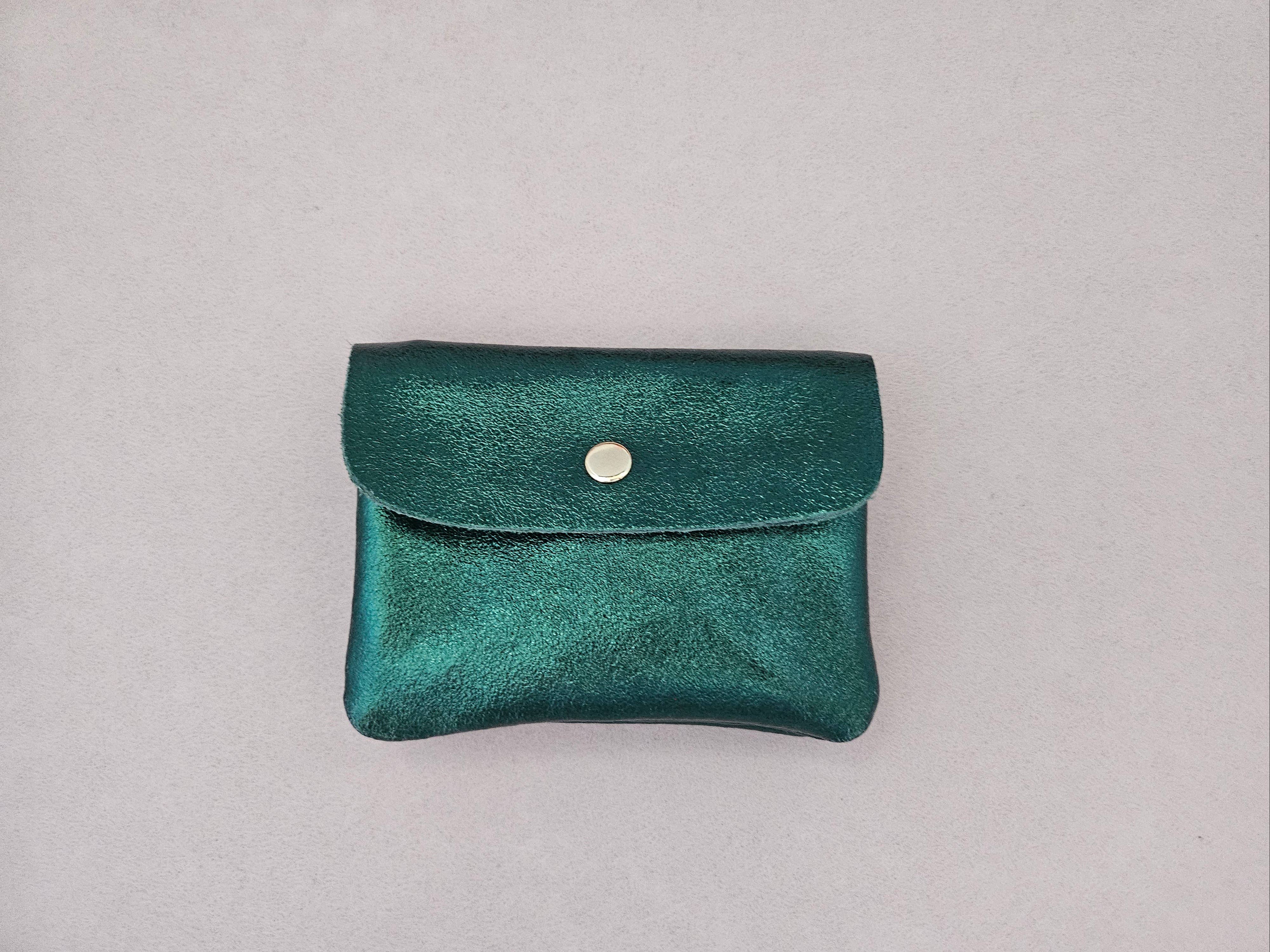 Geldbörse aus metallischem Leder (verschiedene Farben)