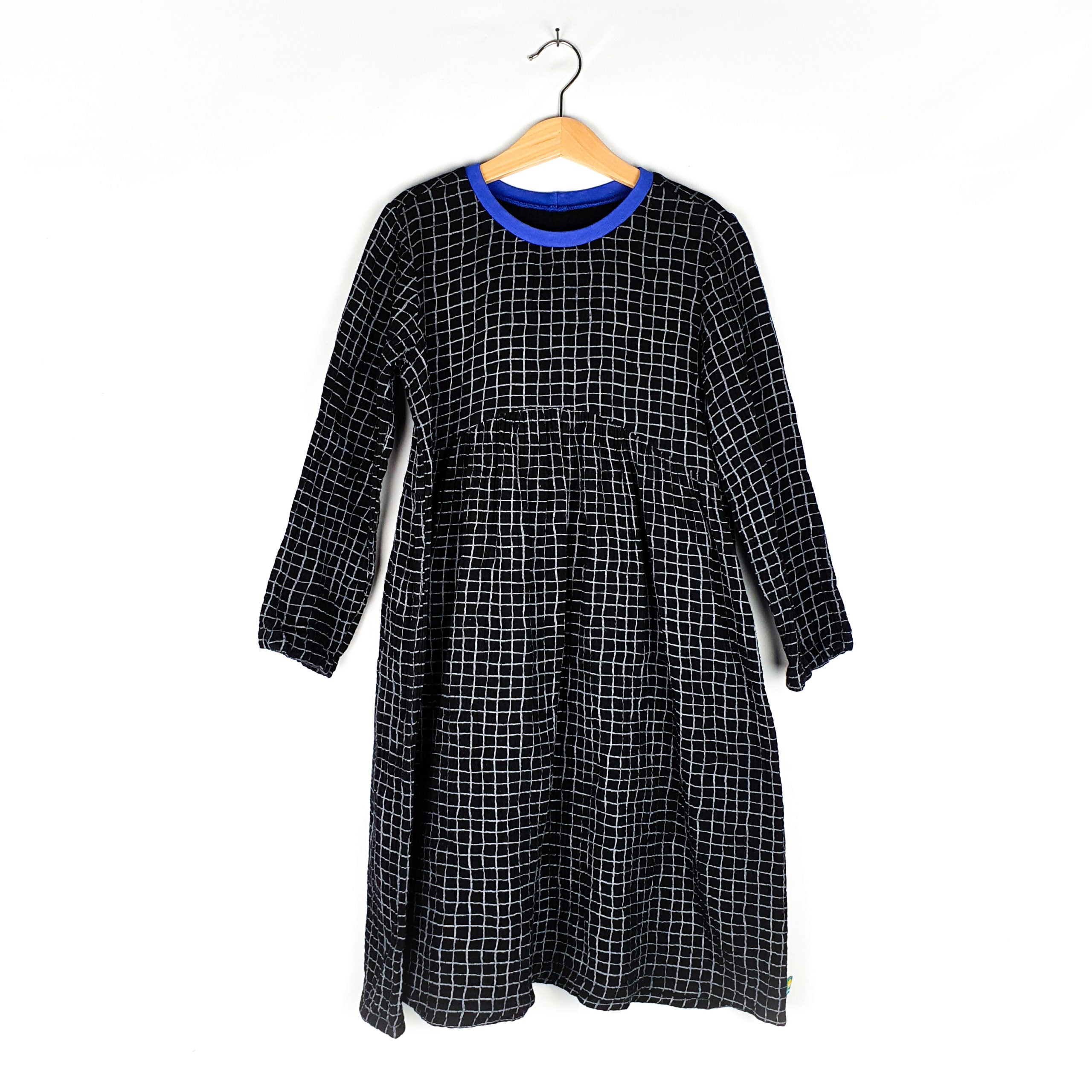 EINZELSTÜCKE! Musselinkleid schwarz weiss Grid