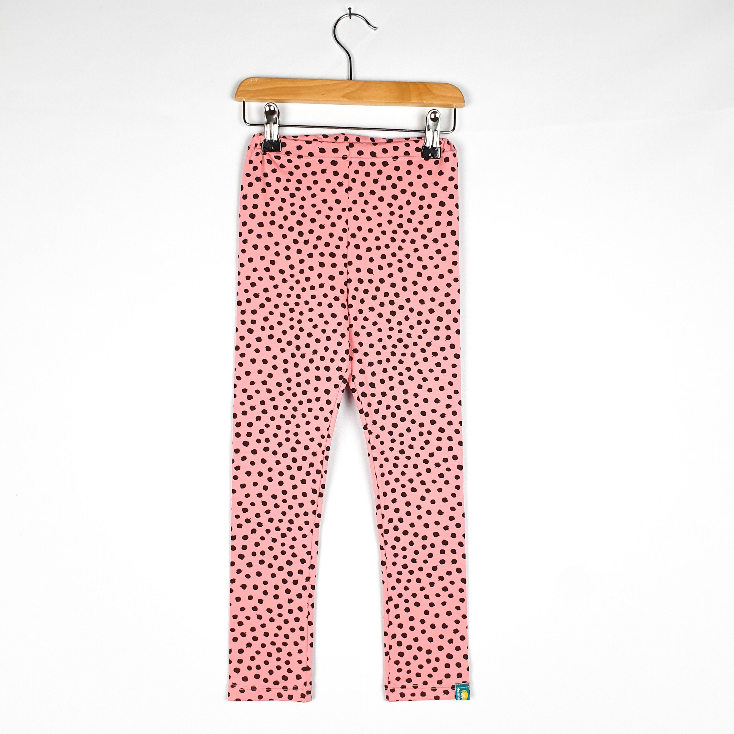 Kinderleggings 'rosa/schwarz gepunktet'