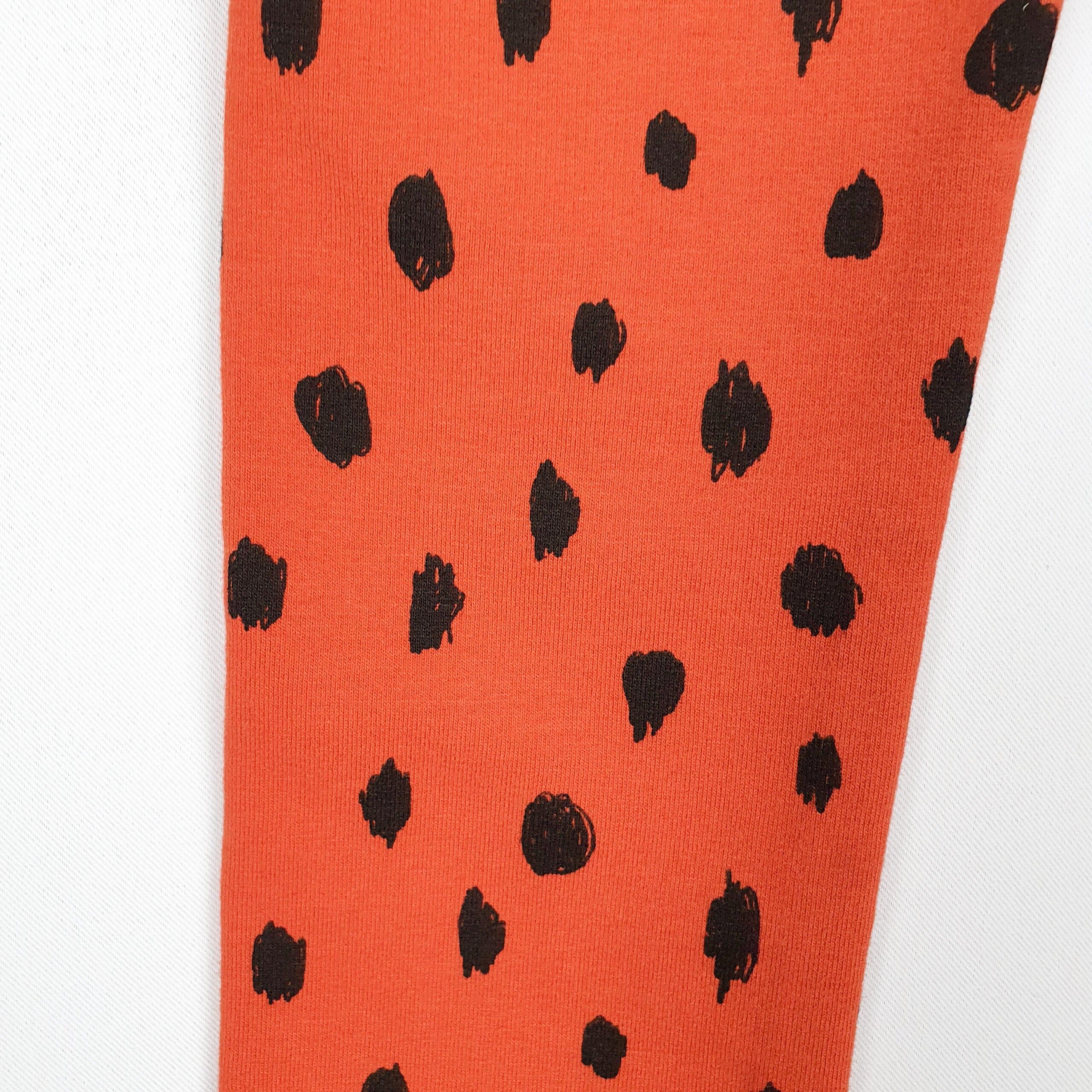 Kinderleggings 'rost/schwarz gepunktet' Sweat