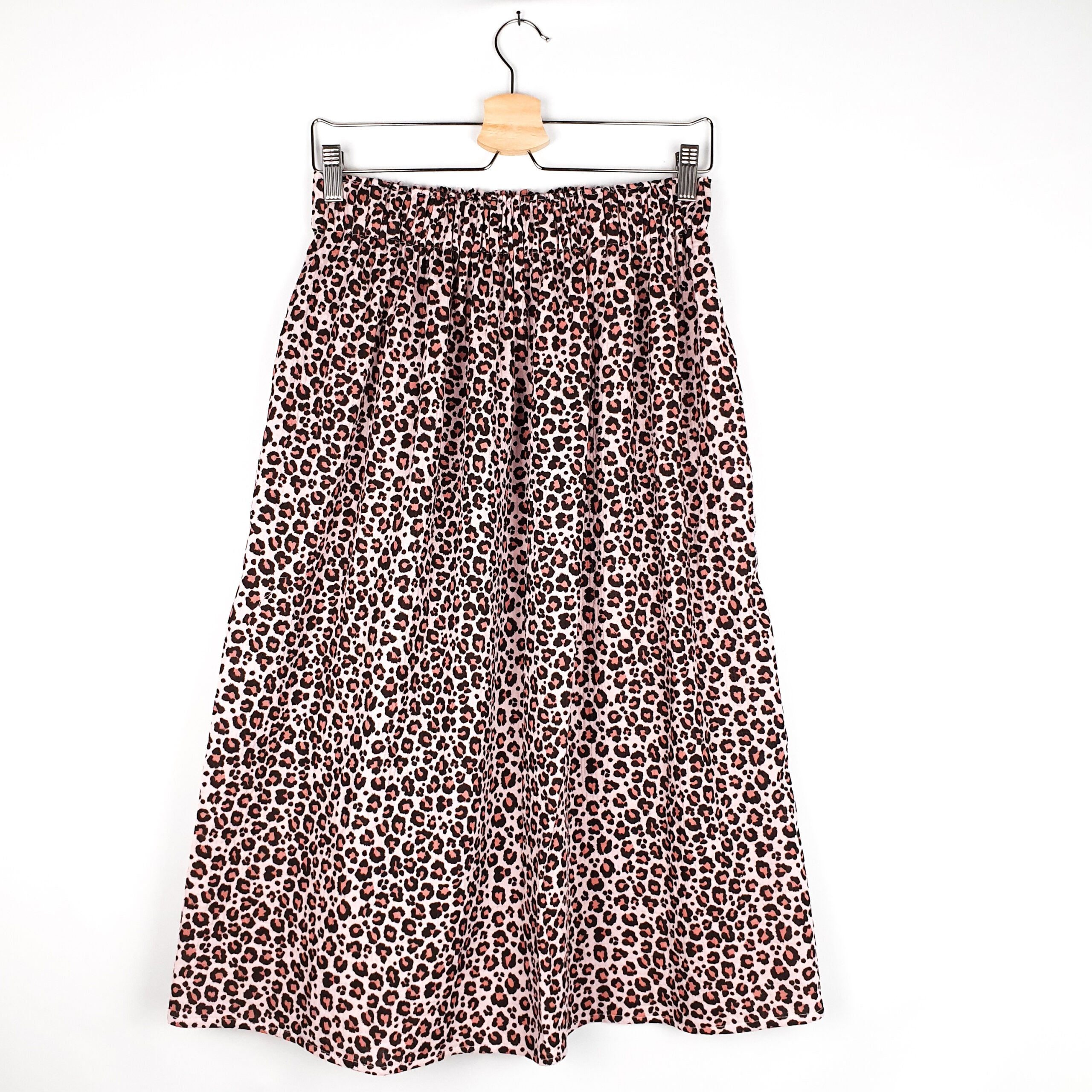 EINZELSTÜCK! Gr XXL Rock Musselin Leo'altrosa'