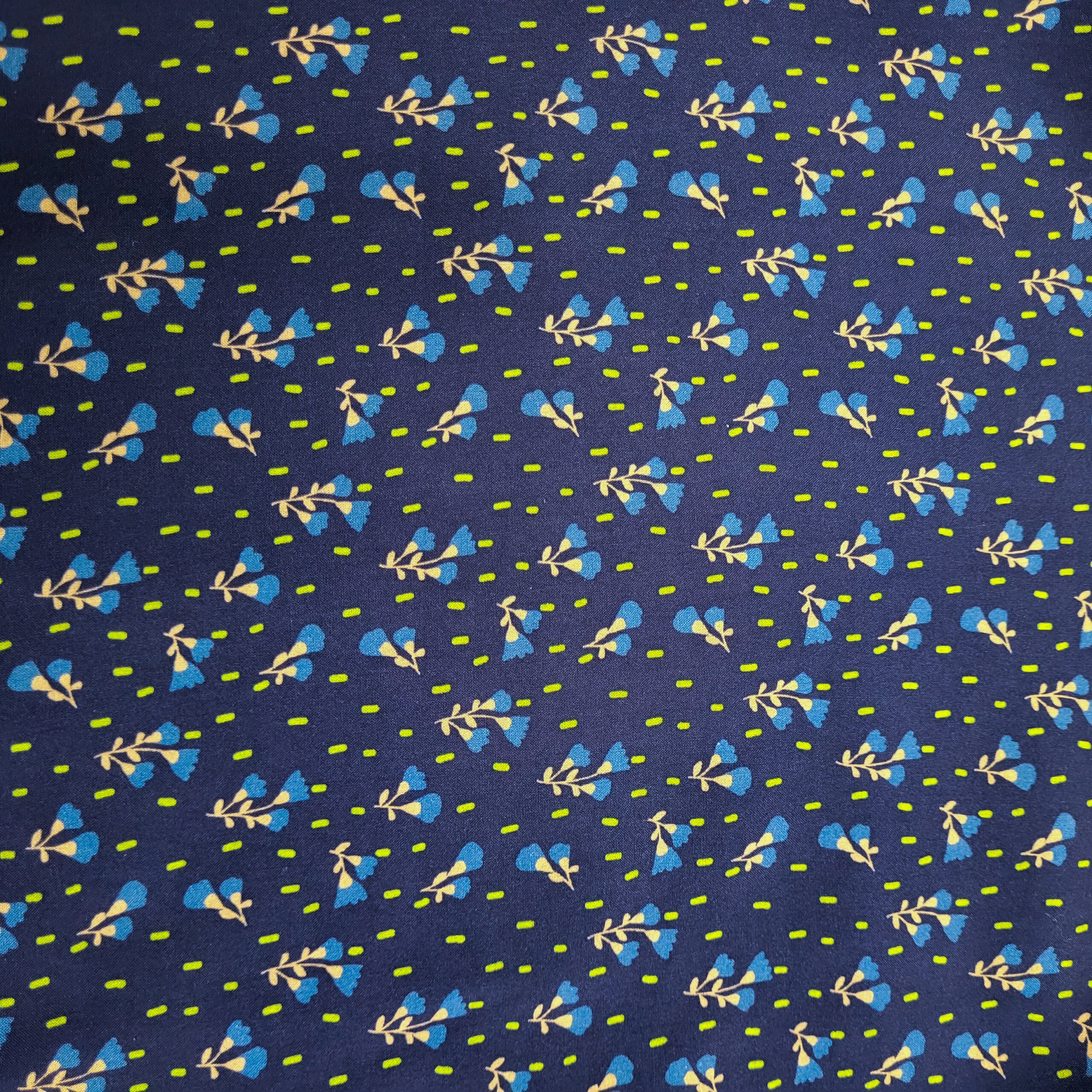 Viskoserock 'Blümchen WALTZ blau'