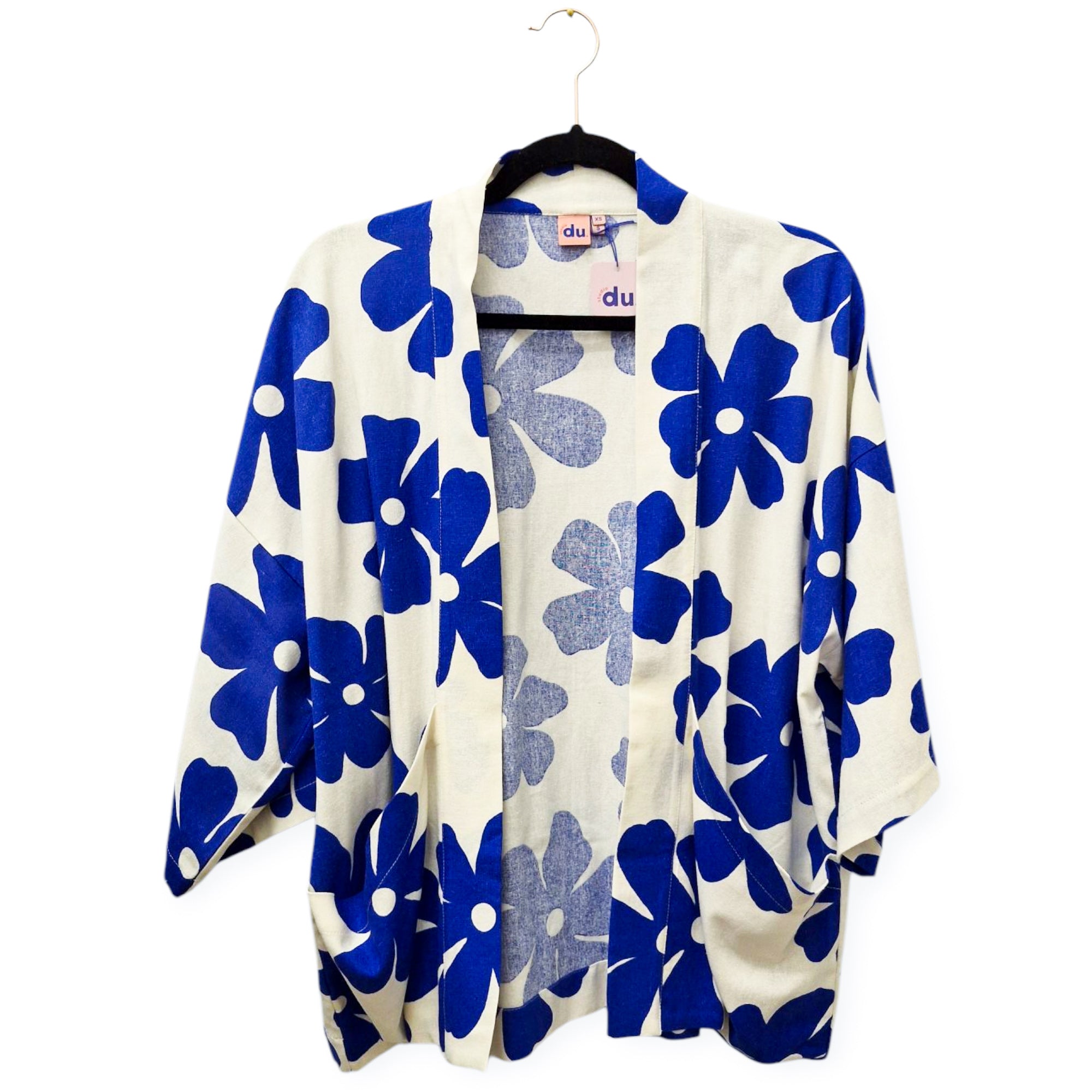 Kimono Viskose Leinen 'Blumen'