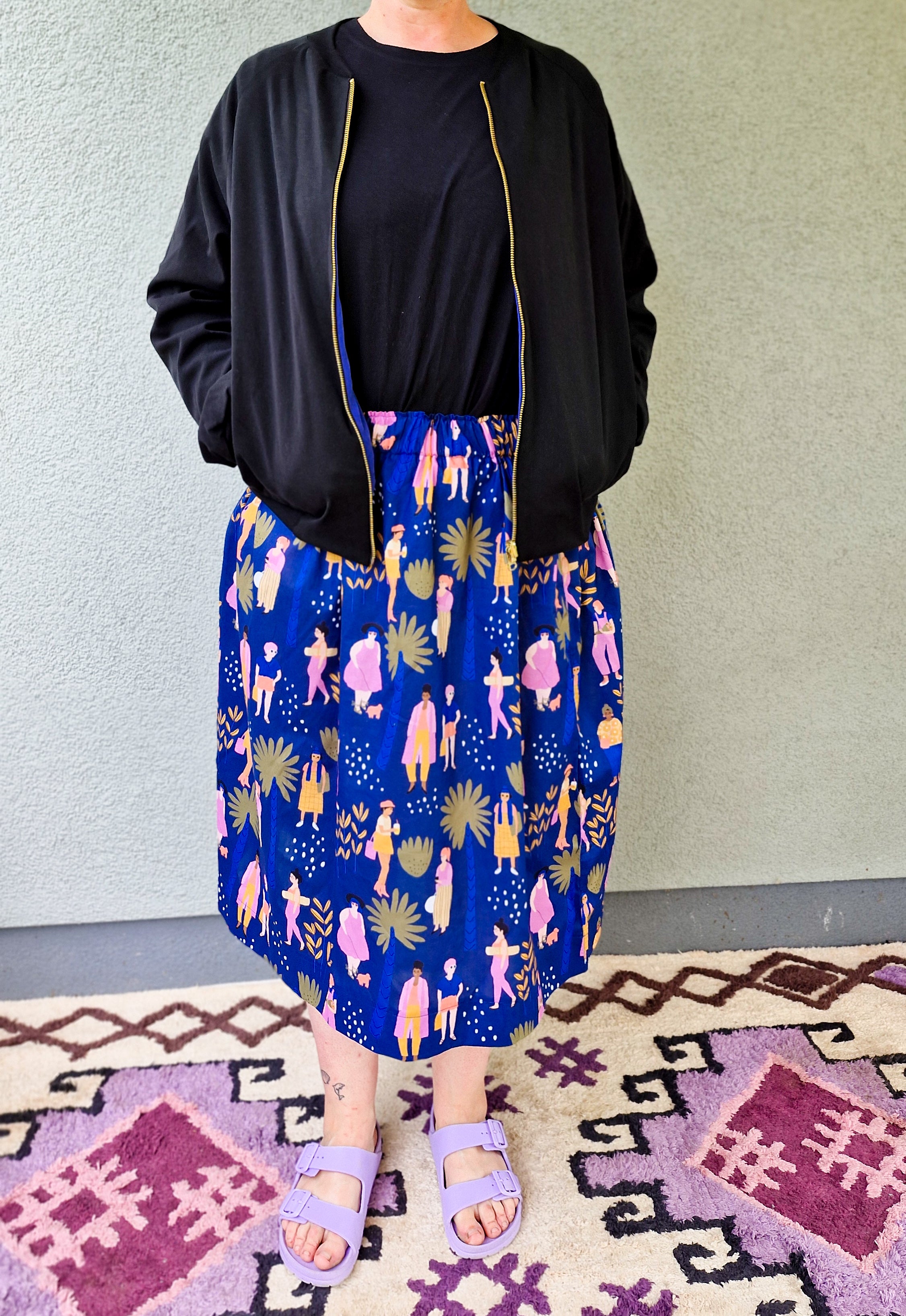 Midirock 'Coole Menschen auf knallblau'