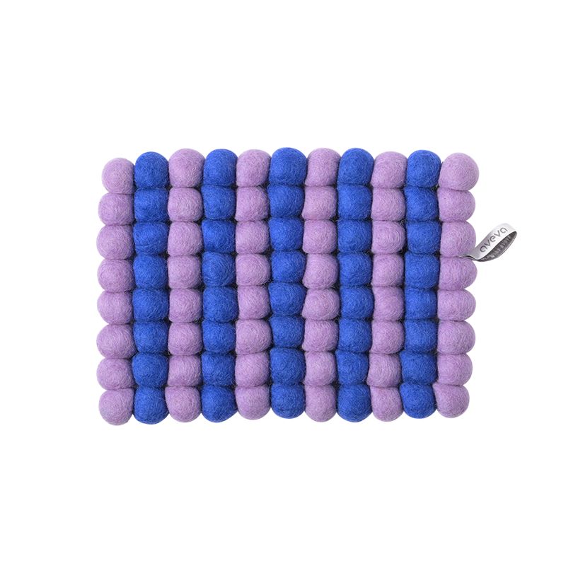 Aveva Design Rechteckiger Untersetzer 'Striped, blue-lilac'