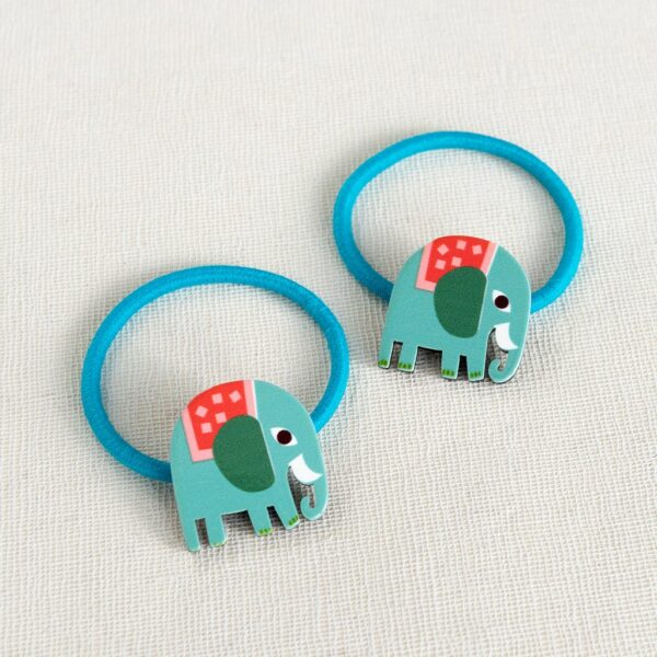 Haargummis 'Wild Wonders Elephant' (2-Er Set)