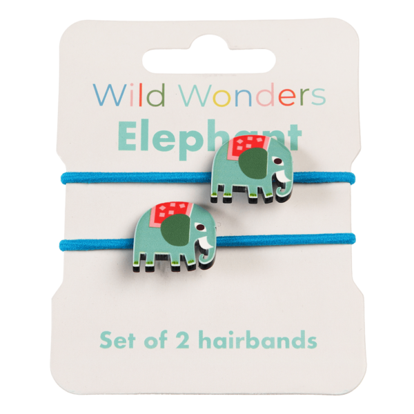 Haargummis 'Wild Wonders Elephant' (2-Er Set)