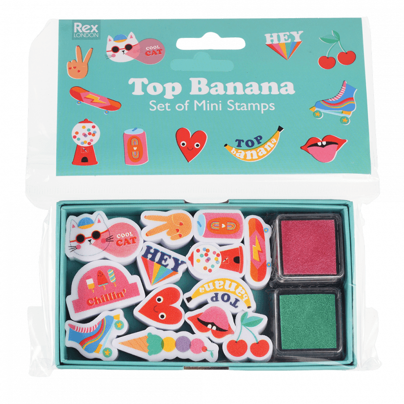 Mini-Set mit Stempeln 'Top Banana'  Rex London