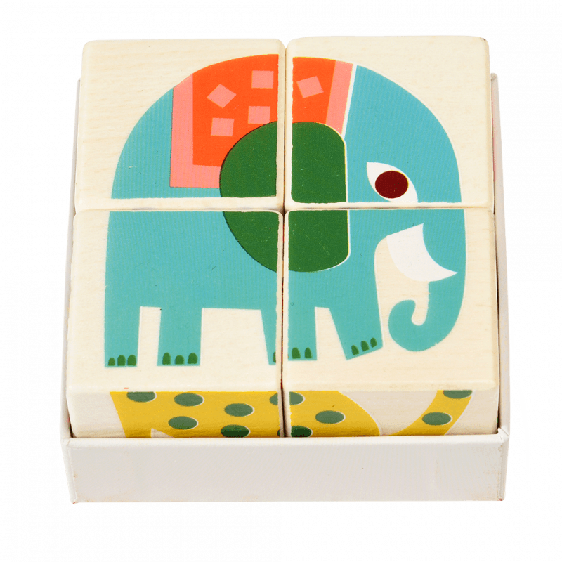 Hölzernes Würfel Puzzle 'Wild Wonders'