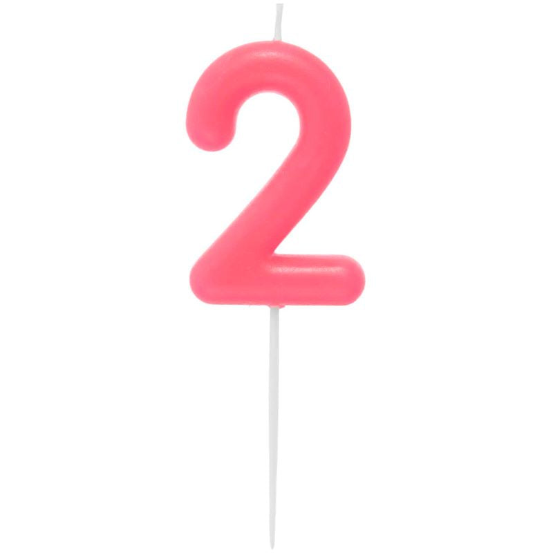 Rico Design Zahlenkerze 'Neon Pink' (Zahlen 0-9)