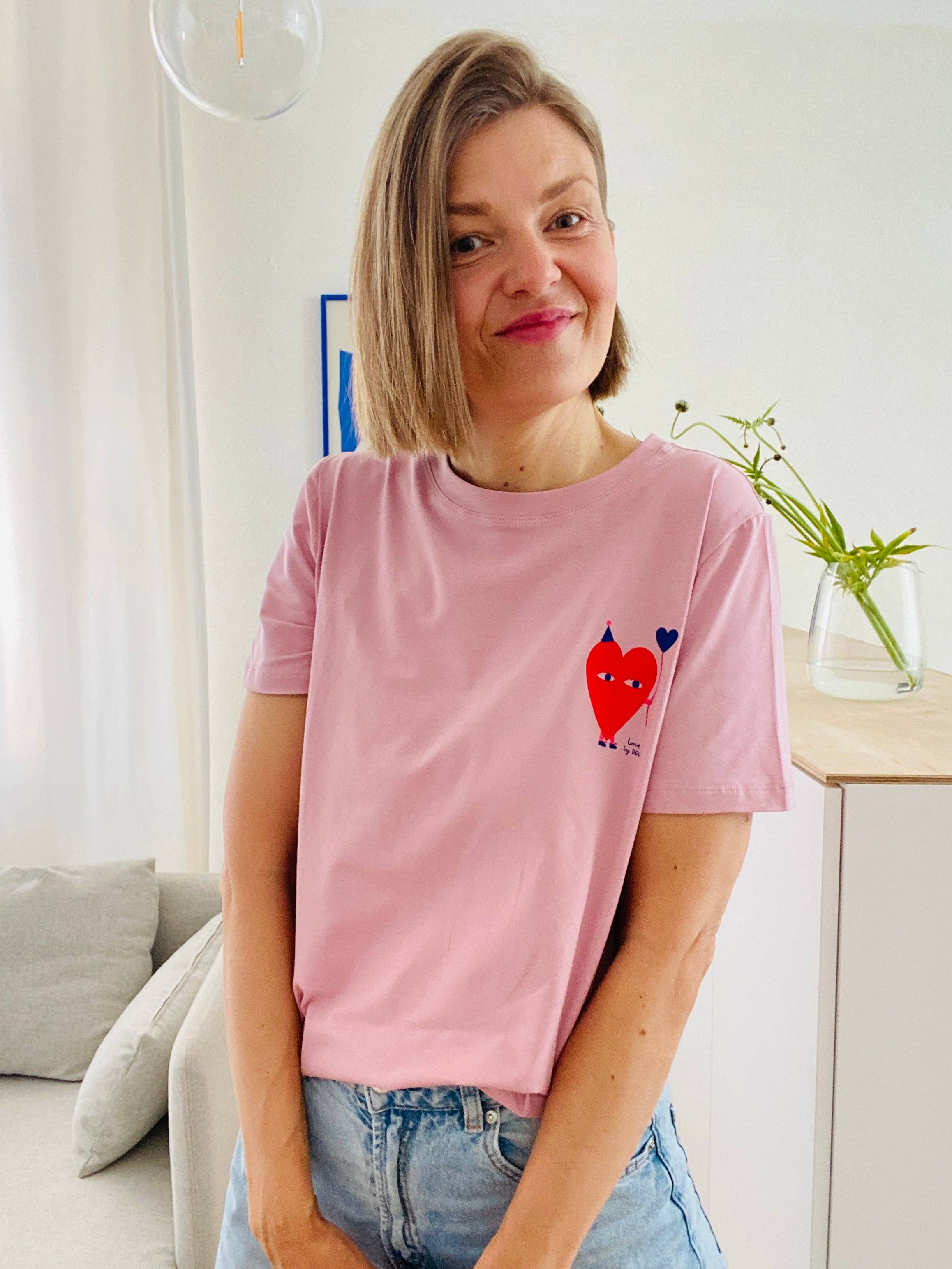 Herz auf rosa -T-SHIRT Don't grow up