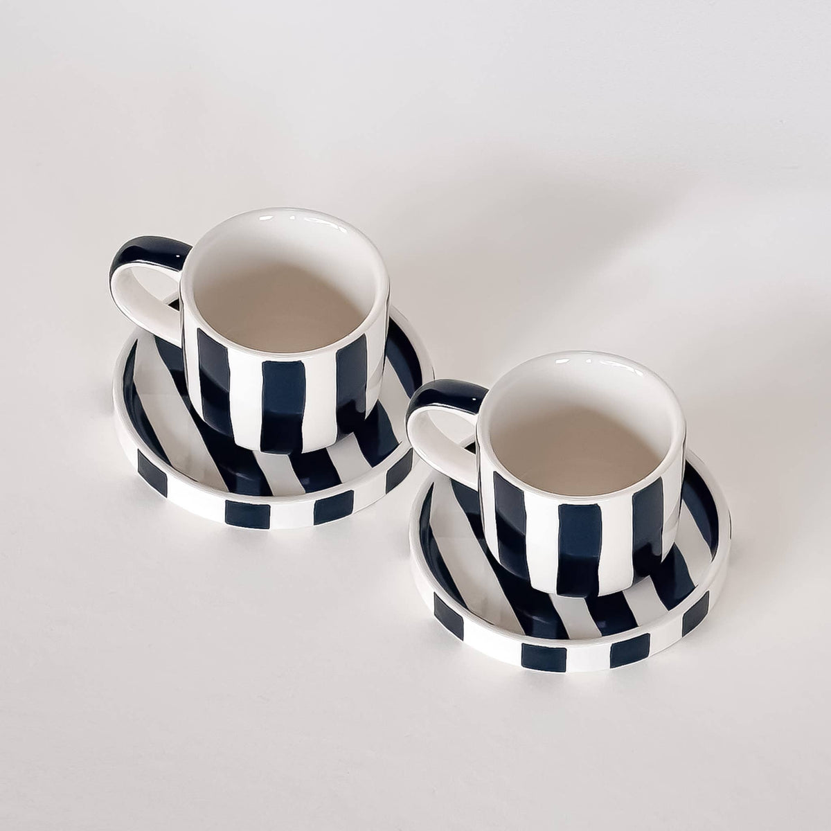 Magazin Minori - Espresso Stripes - vulcano black (2er Set - 4 Teile)
