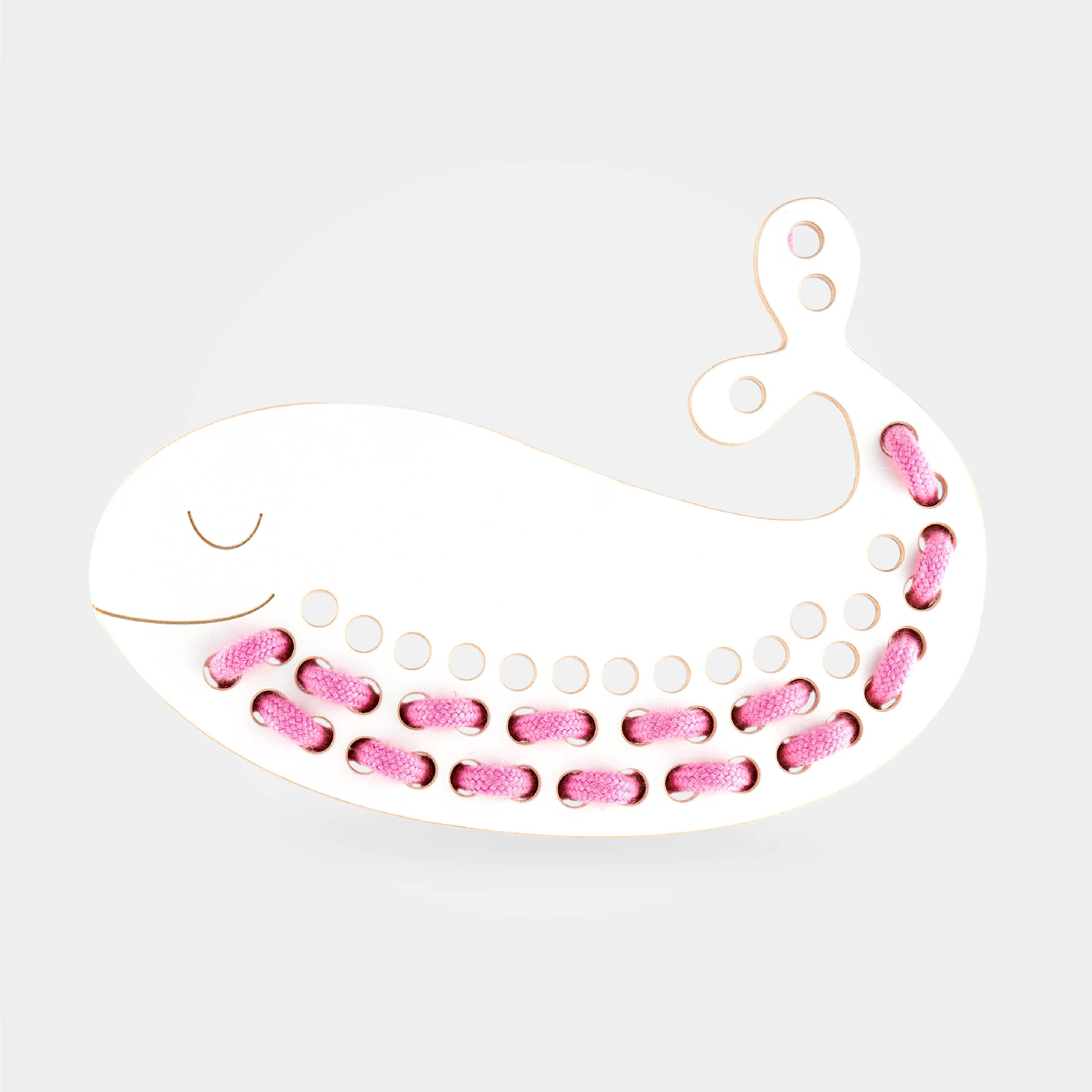 Jack the Wal, Spielzeug zum Schnüren aus Holz, montessori