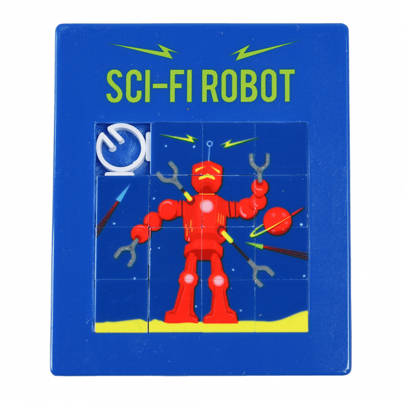Schiebepuzzle 'Sci-Fi Roboter'