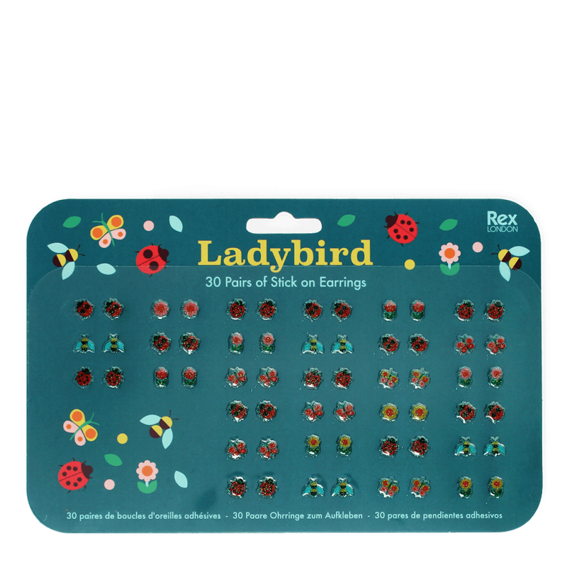 Ohhringe zum Aufkleben (30 Paare) 'Ladybird'