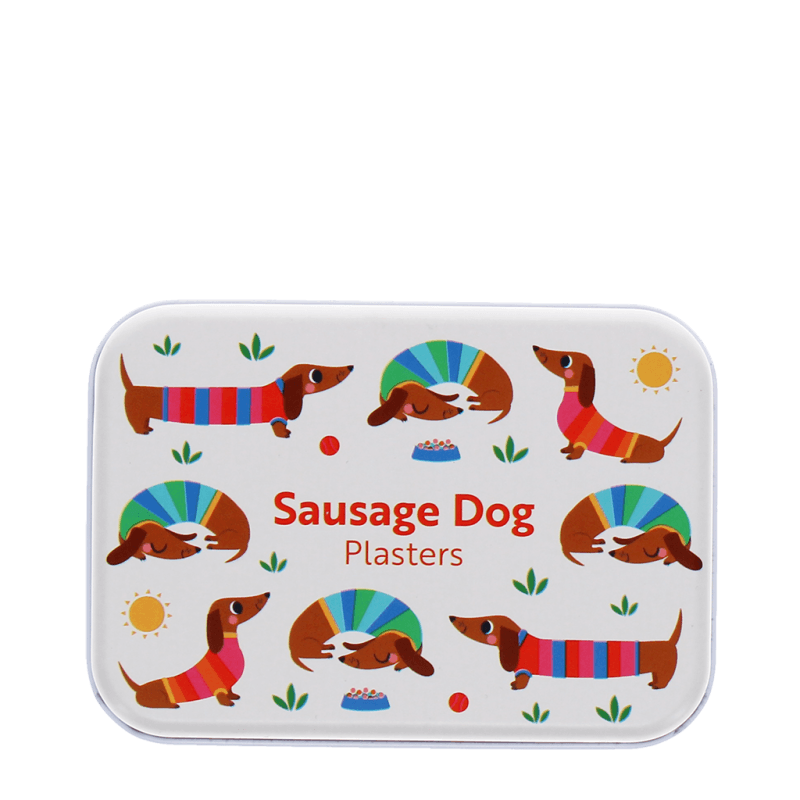 Kinderpflaster in der Dose (30 Stück) - Sunny Sausage Dog