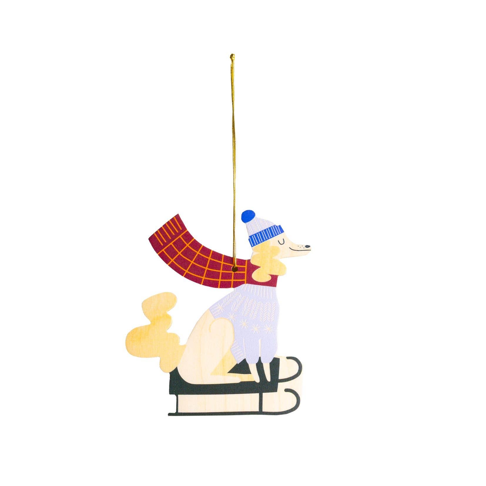 Weihnachtlicher lustiger Hundeanhänger, Weihnachtsbaum hängende Dekoration