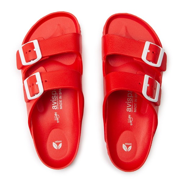 VEGANE BIO EVA SANDALE COACHELLA AVISPAS Farbe rot