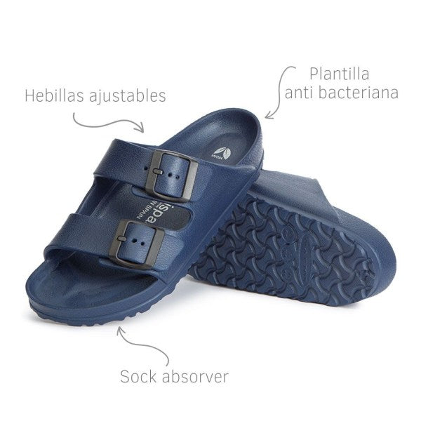 VEGANE BIO EVA SANDALE COACHELLA AVISPAS Farbe dunkelblau