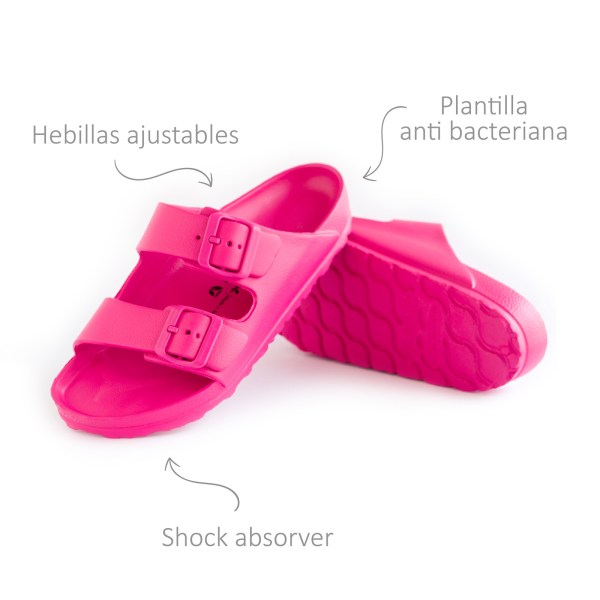 VEGANE BIO EVA SANDALE COACHELLA AVISPAS Farbe Fuxia Fuchsia