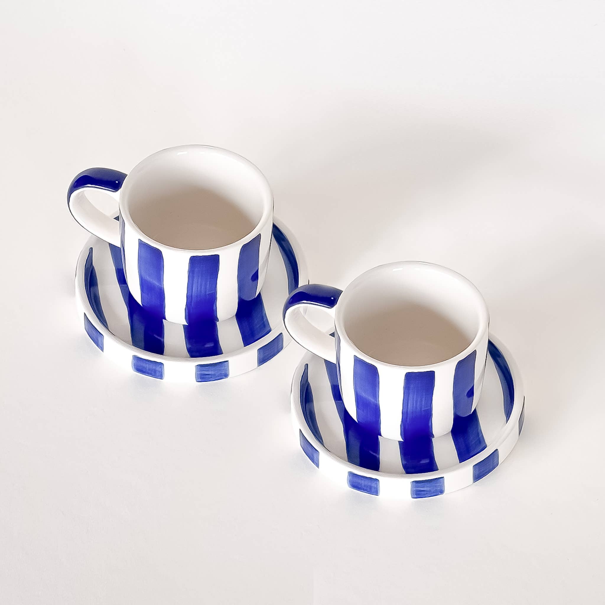 Espresso Stripes - mare blue (2er Set - 4 Teile)