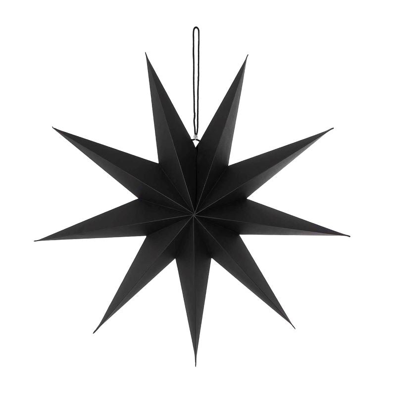 Papierstern Auffaltbar 'schwarz' (45cm)