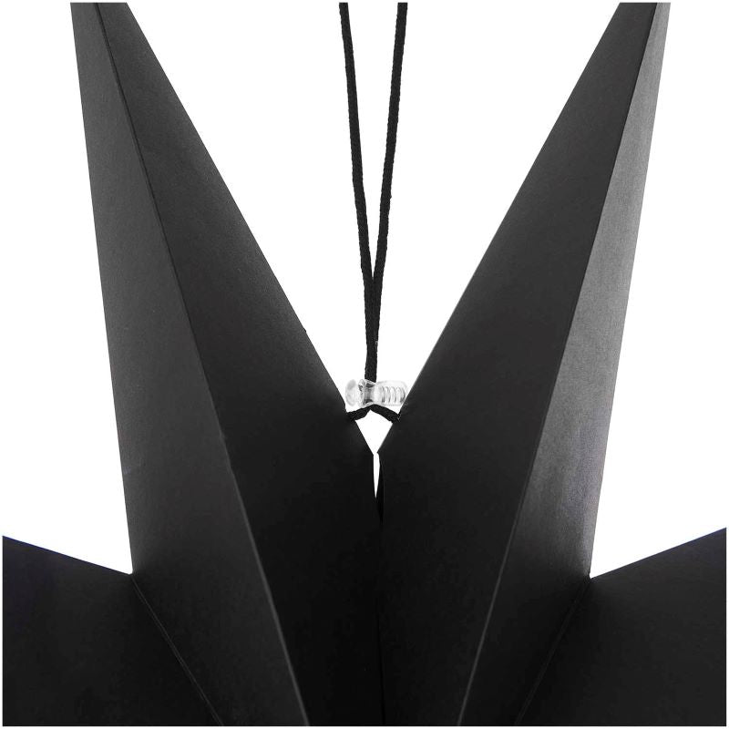 Papierstern Auffaltbar 'schwarz' (45cm)