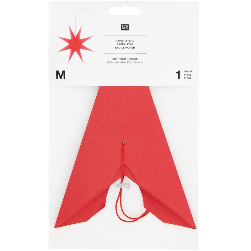 Papierstern Auffaltbar 'rot' (45cm)