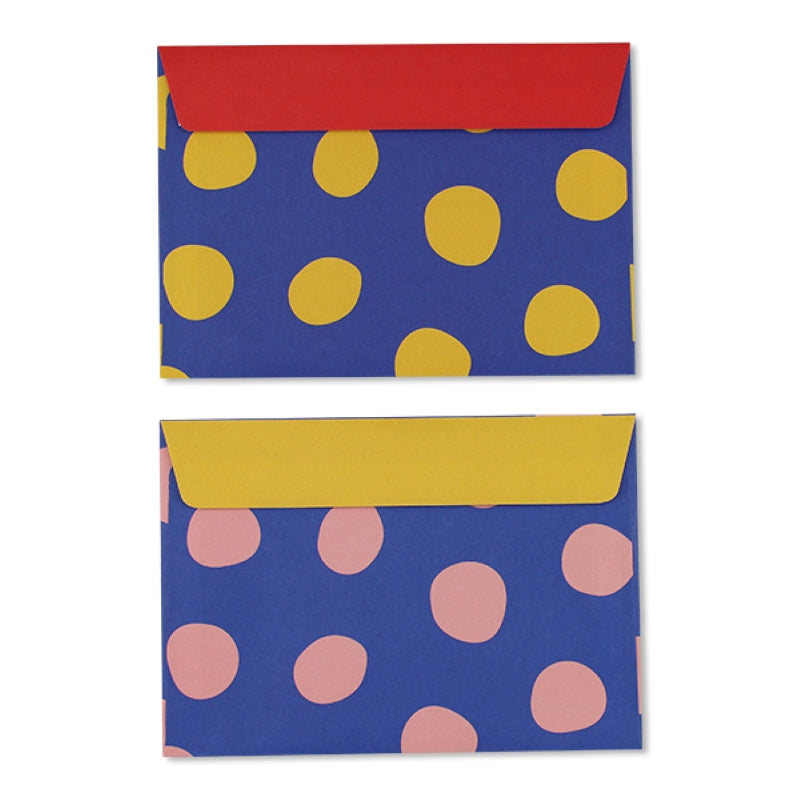 Ava&Yves Einladungskarten-Set mit bunten Punkten