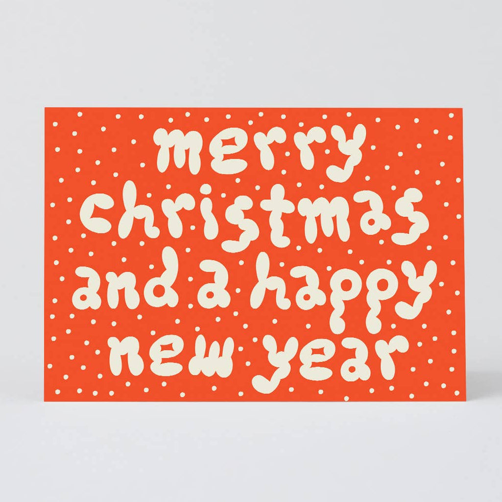 Wrap - Geprägte Weihnachts- und Neujahrskarte – Frohe Weihnachten und ein gutes neues Jahr