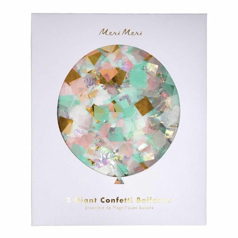 Riesige Konfetti-Ballons 'irisierend/ pastell' MeriMeri