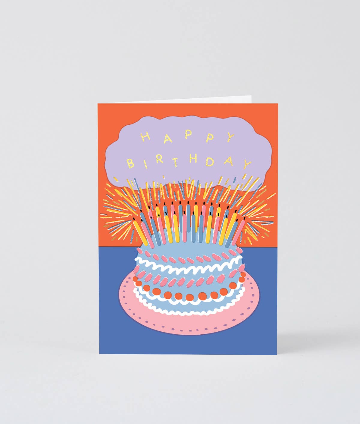 Wrap Grußkarte „Cake & Candles“