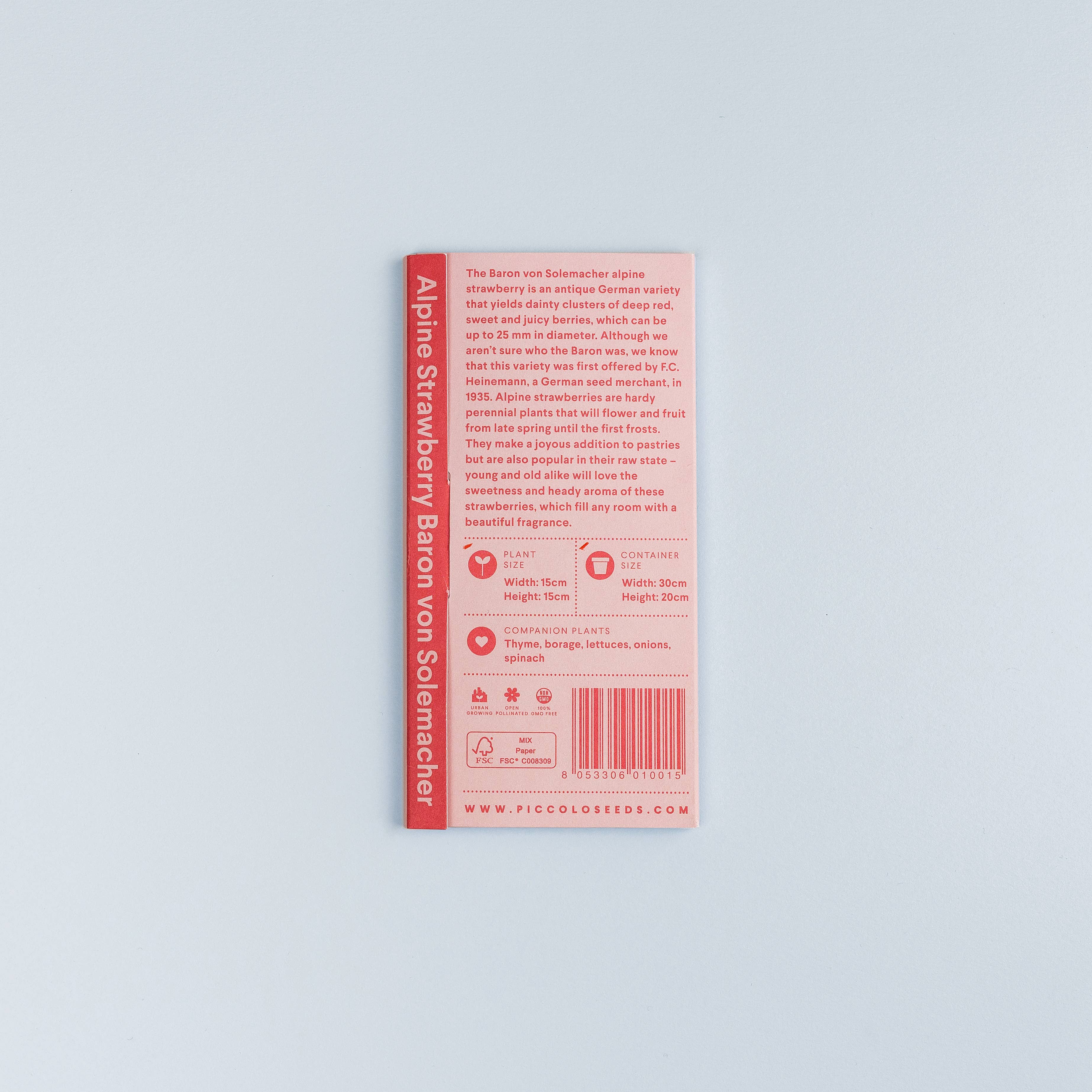Alpine Erdbeere Baron von Solemacher Piccolo Seeds
