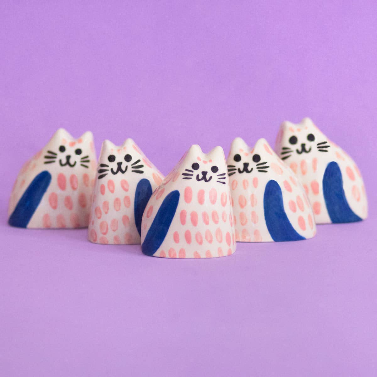 Katzenbaby/kleine Keramikskulpturen - Pink